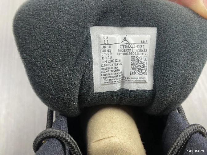Kicktheory CT8013-071 Taxi Jordan 12 Air Black 0802